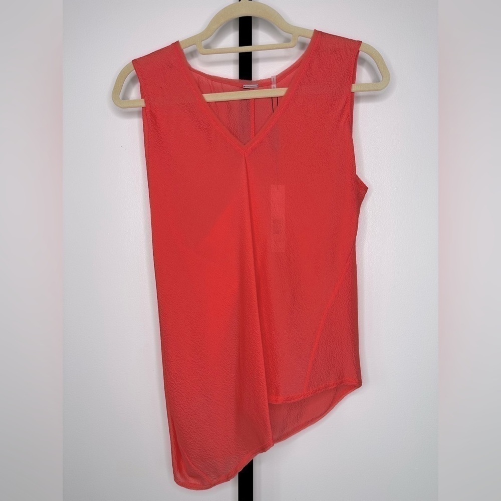 Elie Tahari Women's Silk Tank Top - Guava color- Rust Orange - Size S - Picture 2 of 7